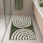 High Low Round Stripes Soft & Fluffy Mat use as Door Mat/Office/Floor/Bathroom etc. (50x80 cm) Anti-Slip (Pack of 1)