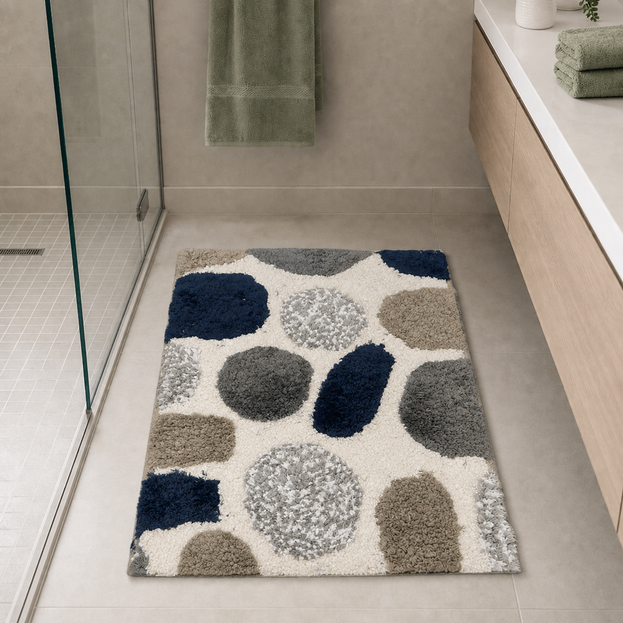 STONIS Soft & Fluffy Mat use as Door Mat/Office/Floor/Bathroom etc. (40x60 cm) Anti-Slip (Pack of 1-1) Demo