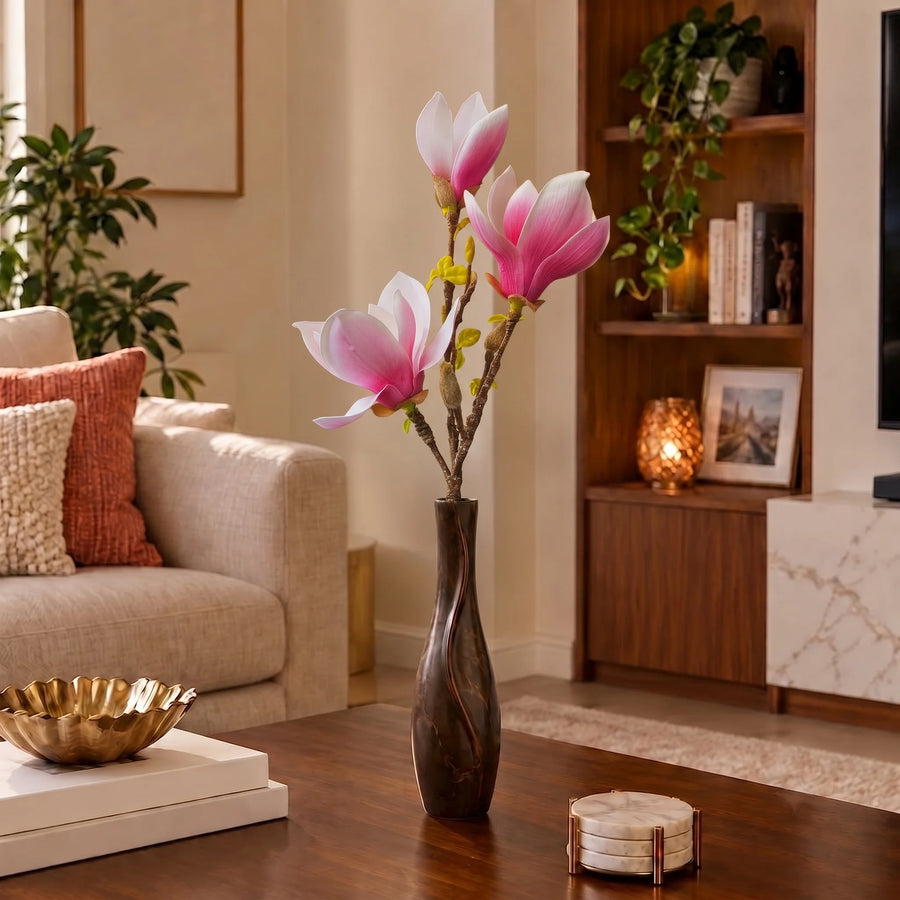 Elaris Everbloom Pink- White Magnolia – Single Stem, 80cm