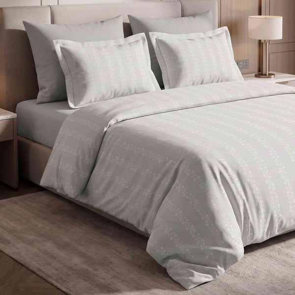 Pin Dot Stripe King Fitted 100% Cotton Bedsheet Set