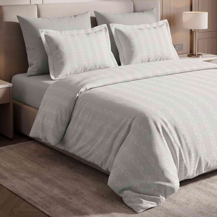Pin Dot Stripe King Fitted 100% Cotton Bedsheet Set