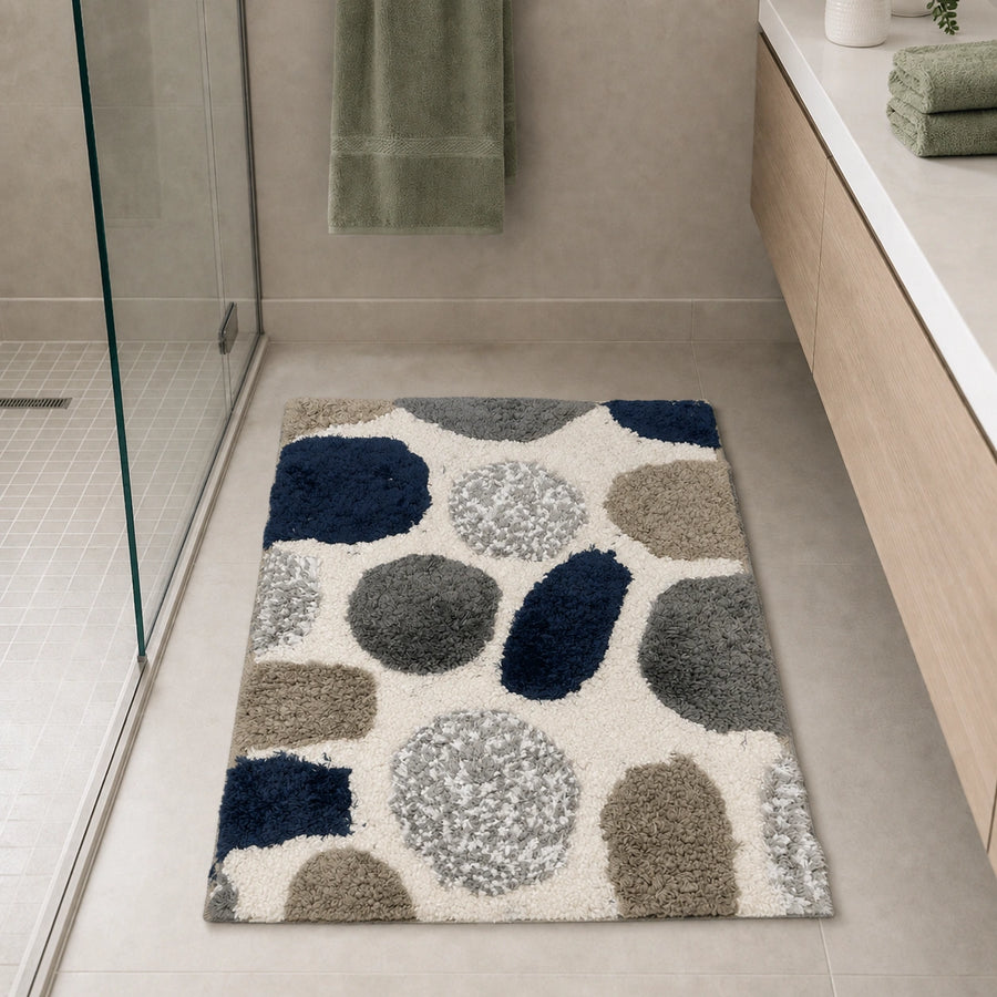 Modern Pebbled Mosaic Anti Slip Bath Mat, 40 x 60 cm