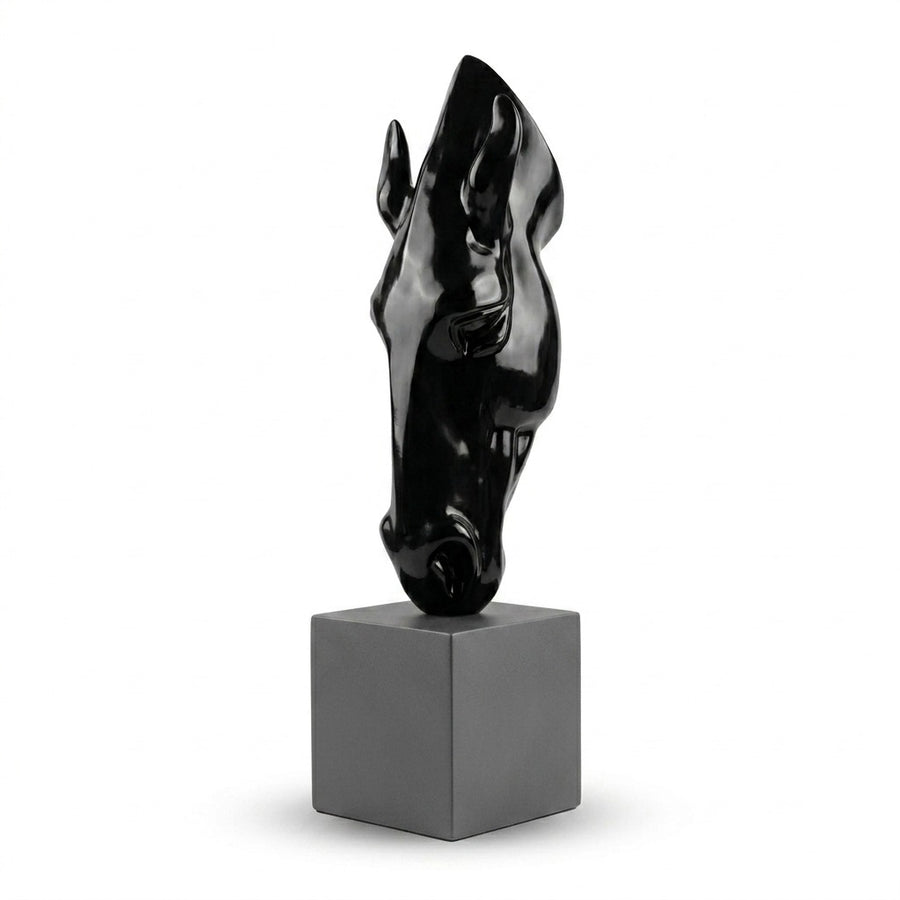 Elaris Abstract Horse Sculpture -  Black Finish