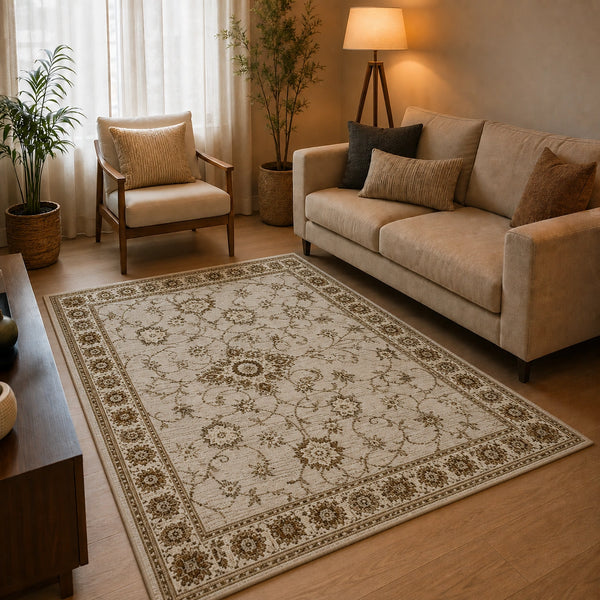 Vintage Print Anti-skid Washable Carpet 3x5 ft