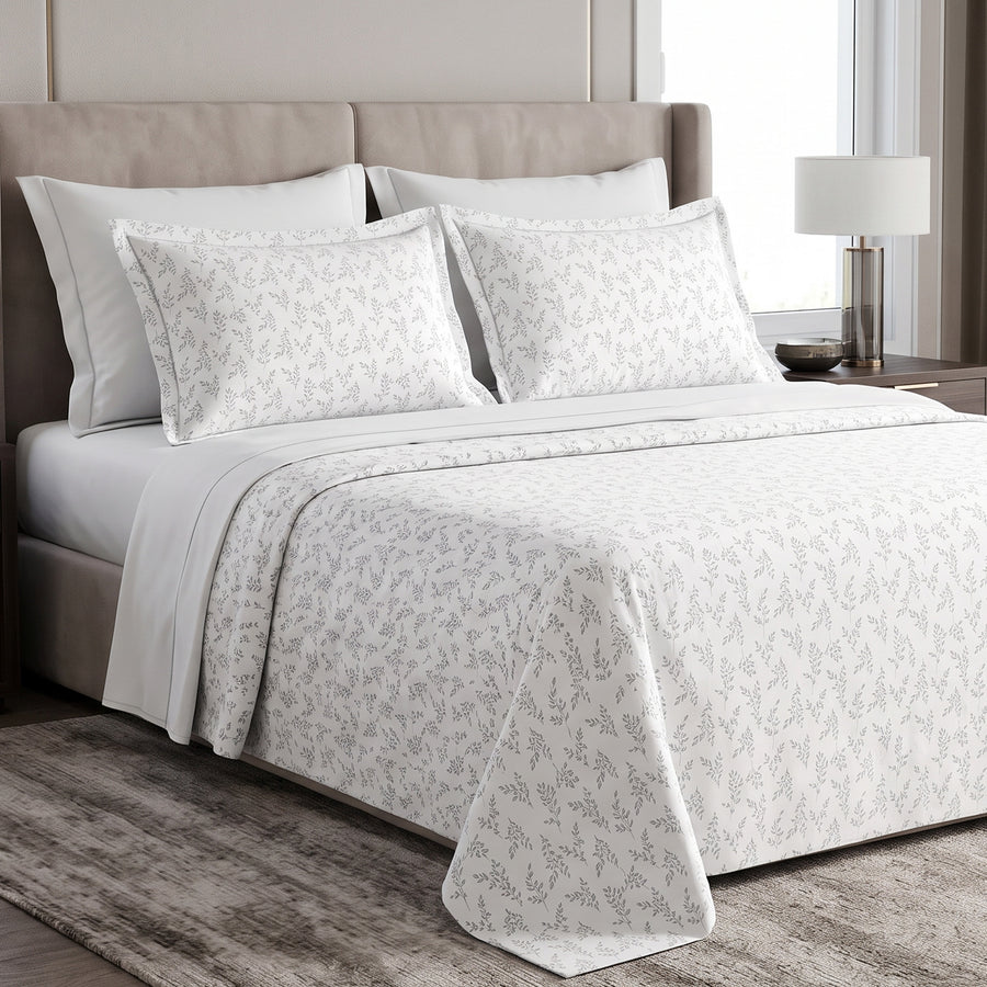 Willow Sprig King Flat 100% Cotton Bedsheet Set