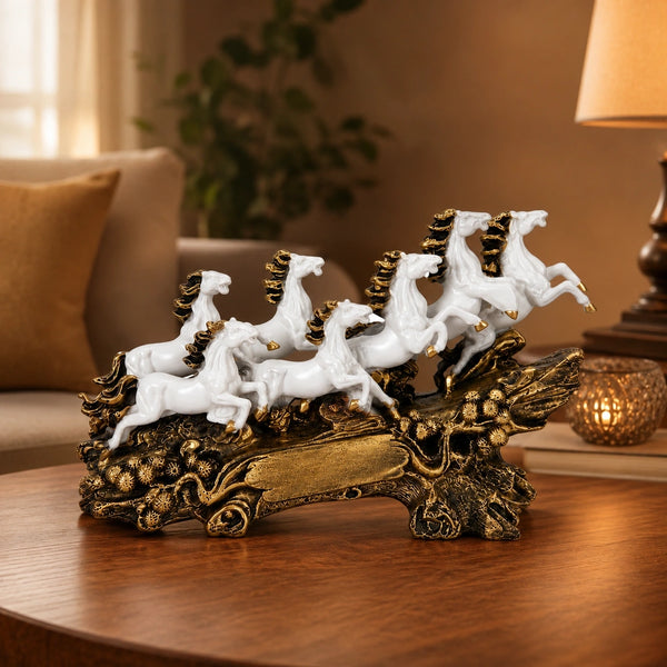 Elaris Seven Running Horses Showpiece - Artistic Equestrian