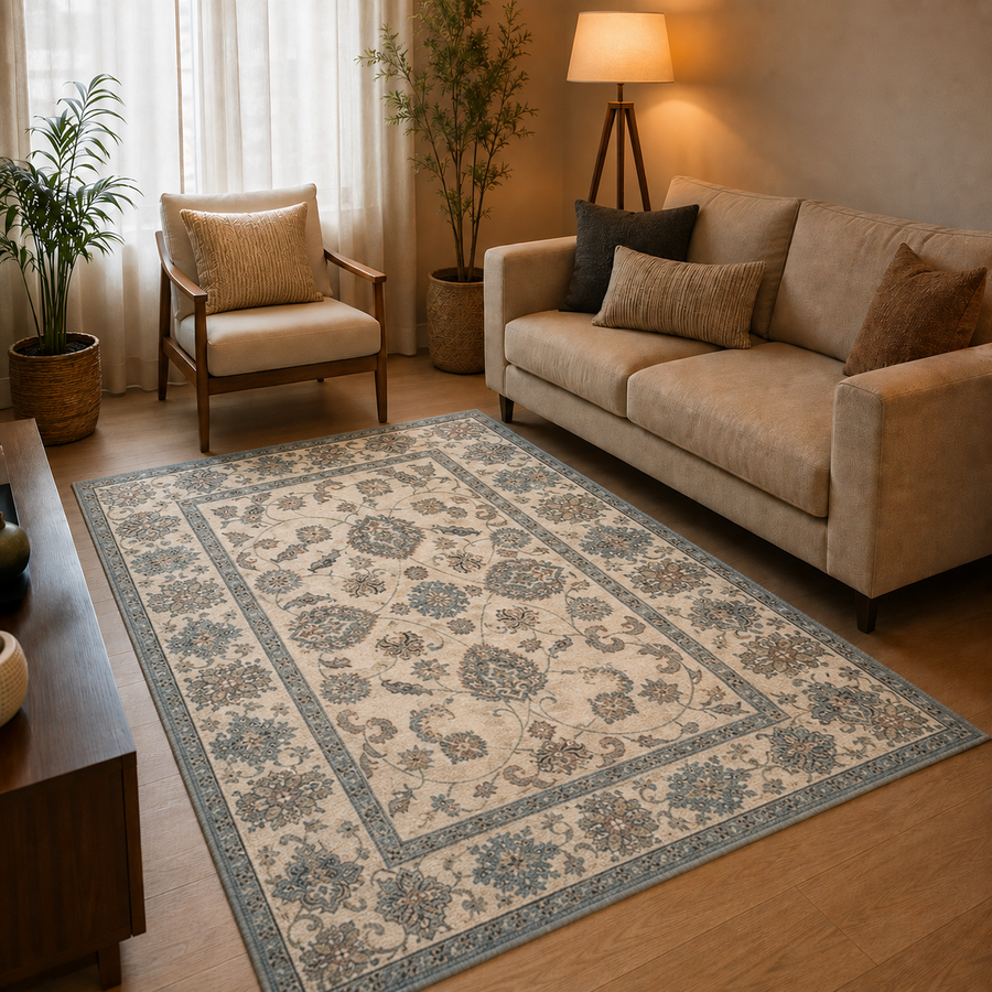 Classic Persian Print Anti-skid Washable Carpet 3x5 ft