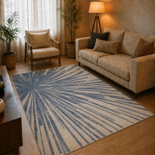 Elaris Indigo Sunburst Carpet