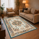 Ivory Heritage Anti-skid Washable Carpet & 2 Runner Set