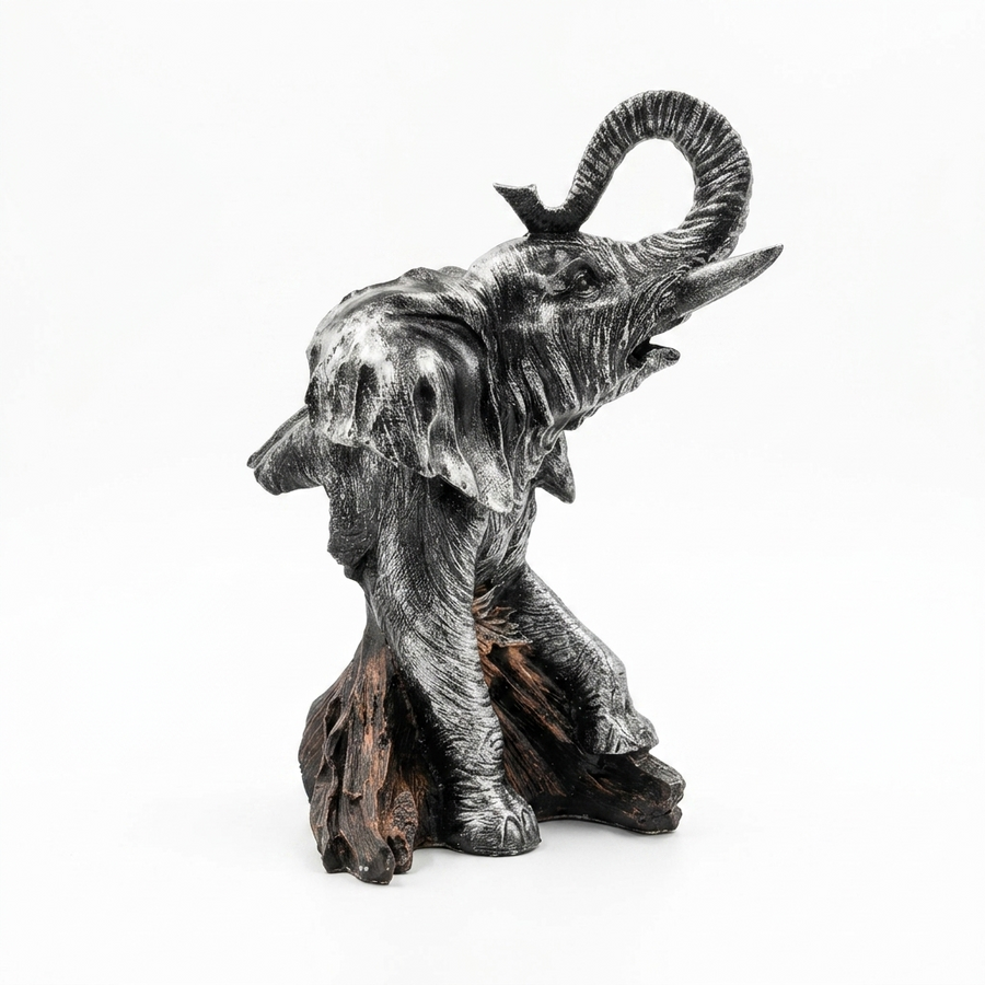Elaris Majestic Elephant Figurine - Bronze Showpiece