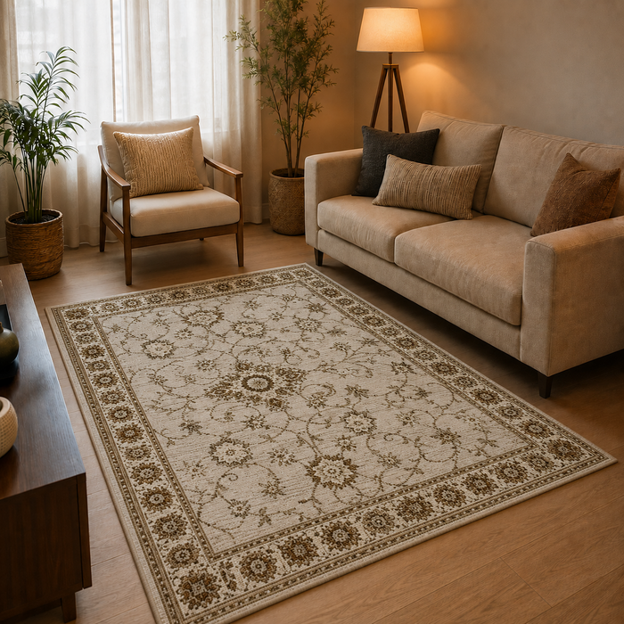 Vintage Print Anti-skid Washable Carpet 3x5 ft