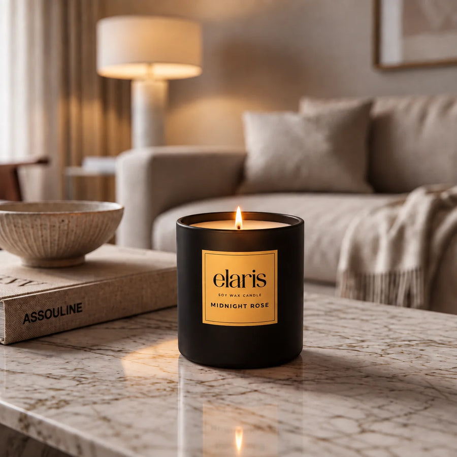 Elaris Midnight Rose Scented Candle