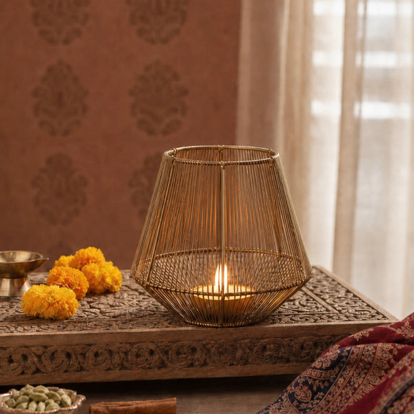 Elaris Wireframe Tealight Holder –  Small