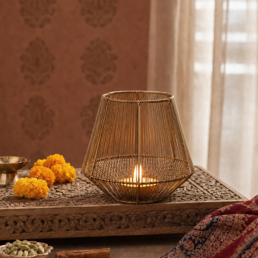 Elaris Wireframe Tealight Holder –  Small