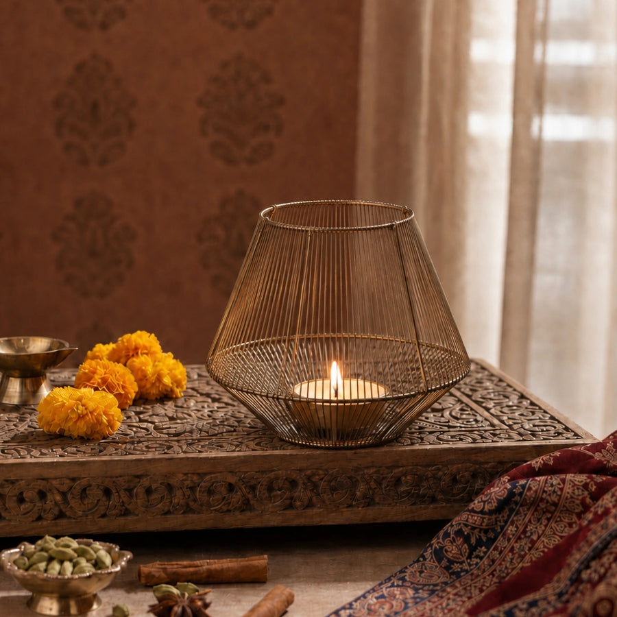 Elaris Wireframe Tealight Holder –  Large