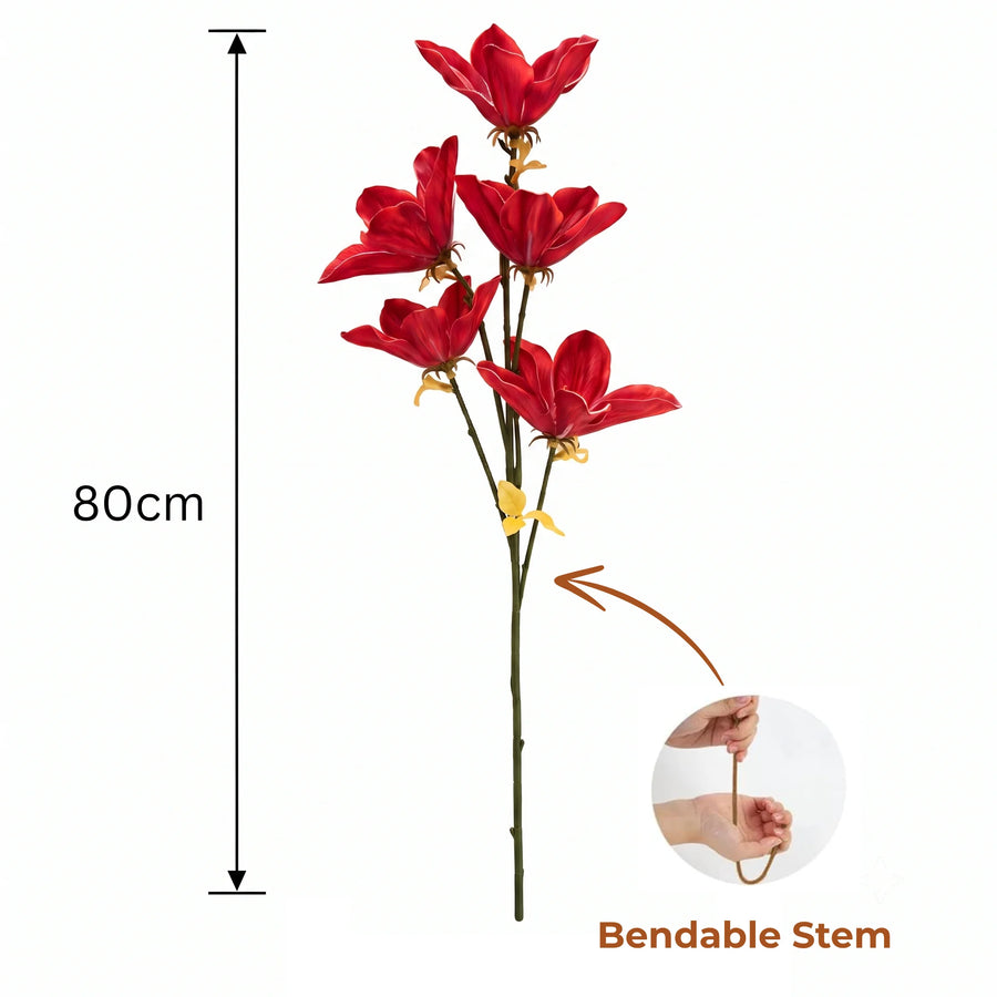 Elaris Everbloom Red Lily – Single Stem, 80cm | EVA Foam