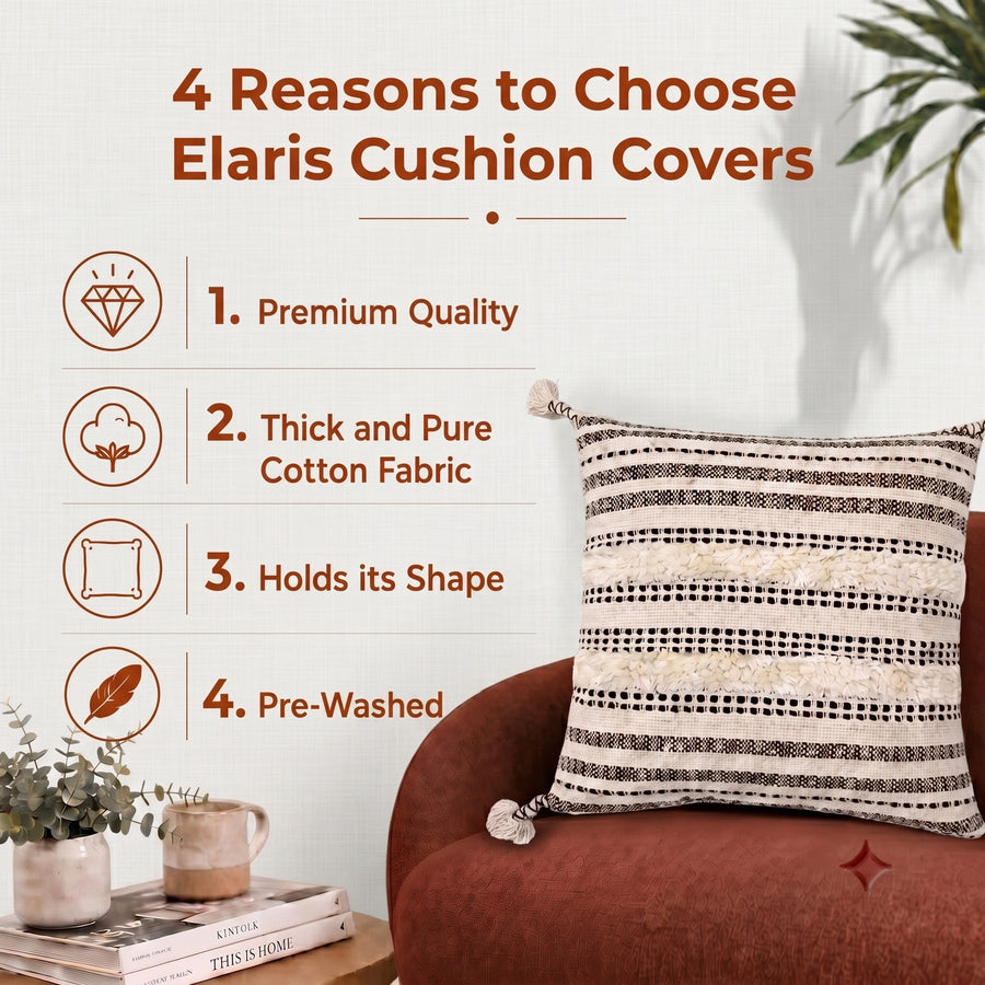 Elaris Grey Multi Stripe Cushion Cover