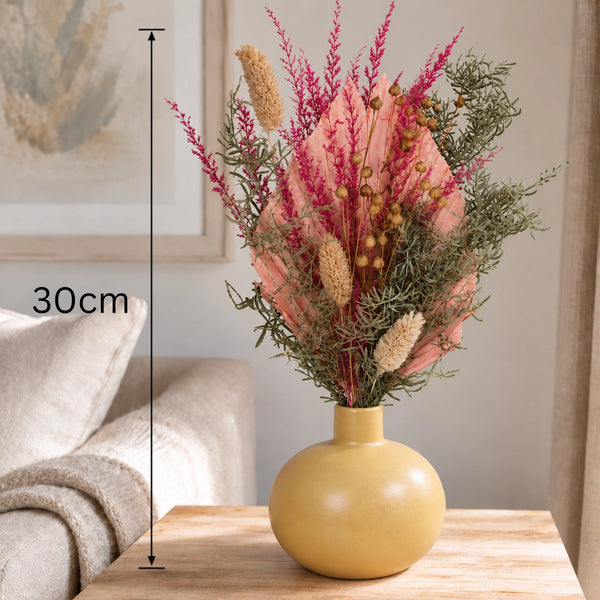 Elaris  Terra Dried Blooms With Vase