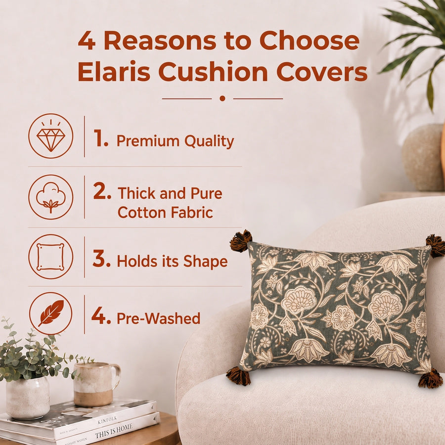 Elaris Vintage Floral Cushion Cover