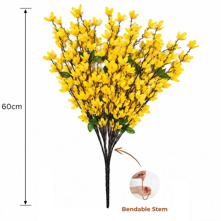 Elaris Everbloom Yellow Forsythia – Single Stem, 60cm
