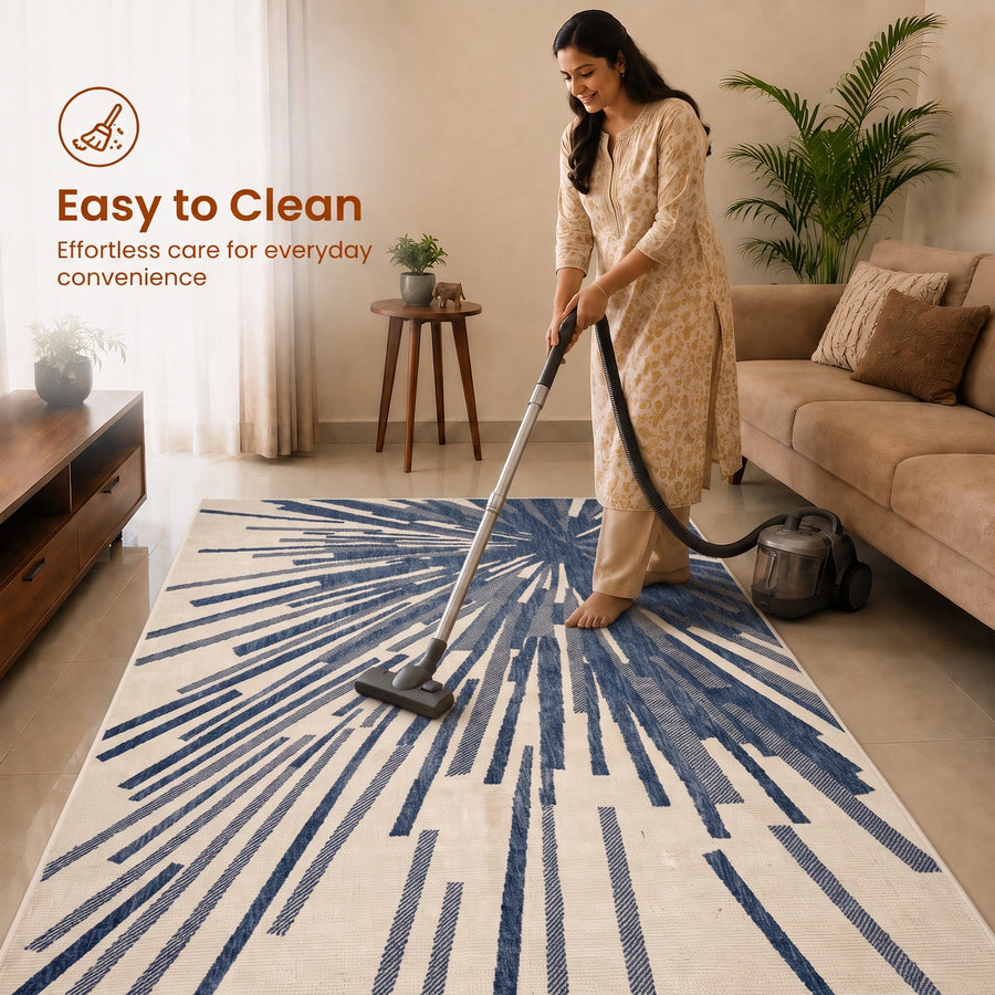 Elaris Indigo Sunburst Carpet