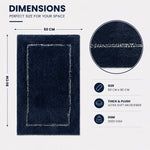 Geometric Border Design Anti Slip Bath Mat, 50 x 80 cm