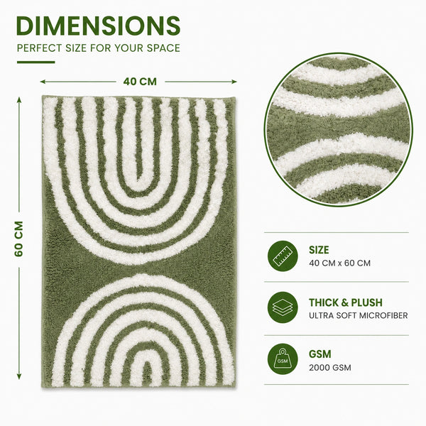 Geometric Arch Design Anti Slip Bath Mat, 40 x 60 cm