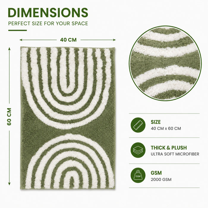 Geometric Arch Design Anti Slip Bath Mat, 40 x 60 cm