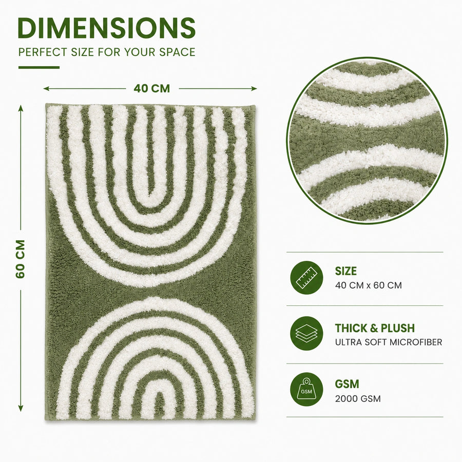 Geometric Arch Design Anti Slip Bath Mat, 40 x 60 cm