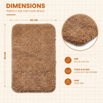 Solid Beige Anti Slip Bath Mat, 50 x 80 cm