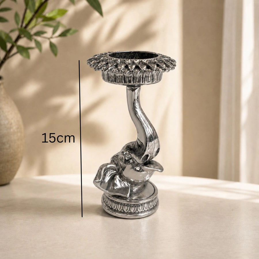 Elaris Elephant Candle Holder Decorative Showpiece