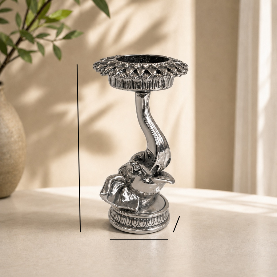 Elaris Elephant Candle Holder Decorative Showpiece