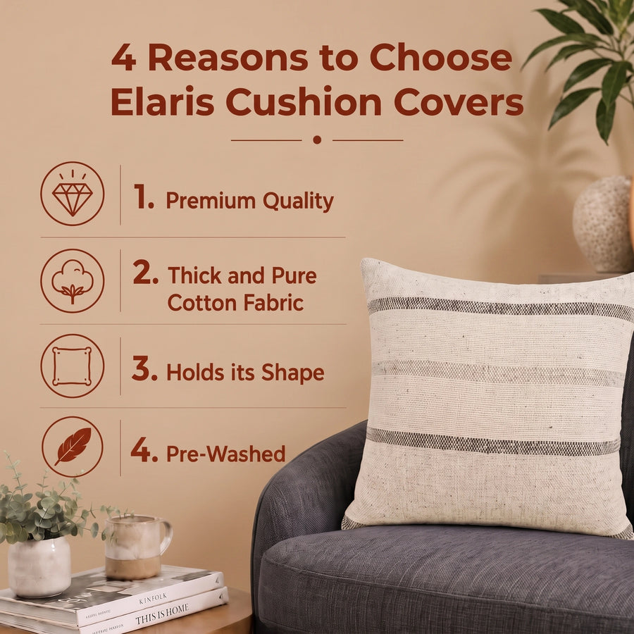 Elaris Stone Stripe Cushion Cover