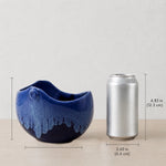 Elaris Cobalt Crescent Handcrafted Ceramic Vase - Big