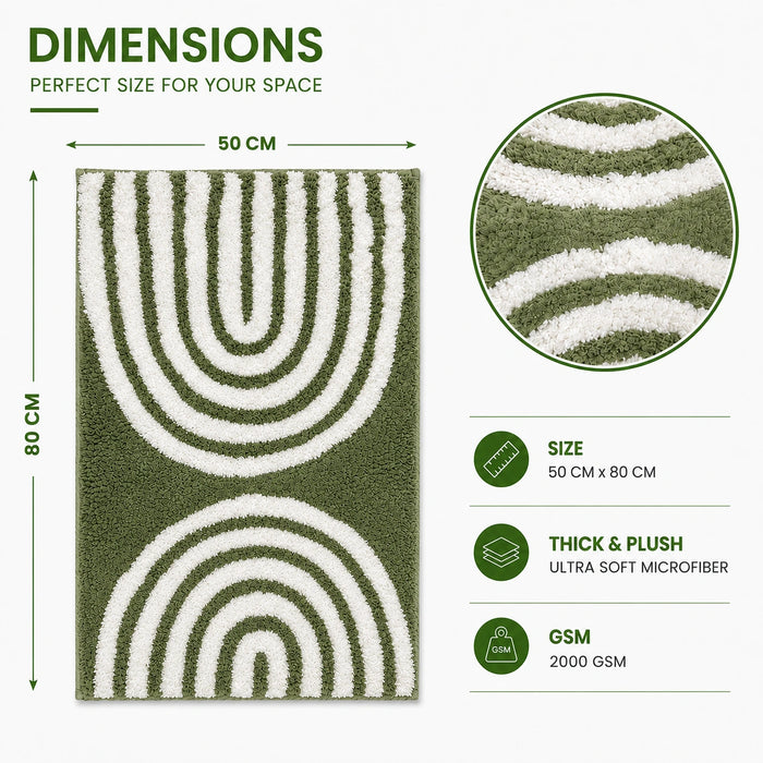 Geometric Arch Design Anti Slip Bath Mat, 50 x 80 cm