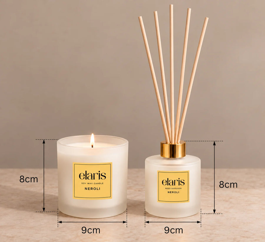 Elaris Neroli Candle & Reed Diffuser Gift Set