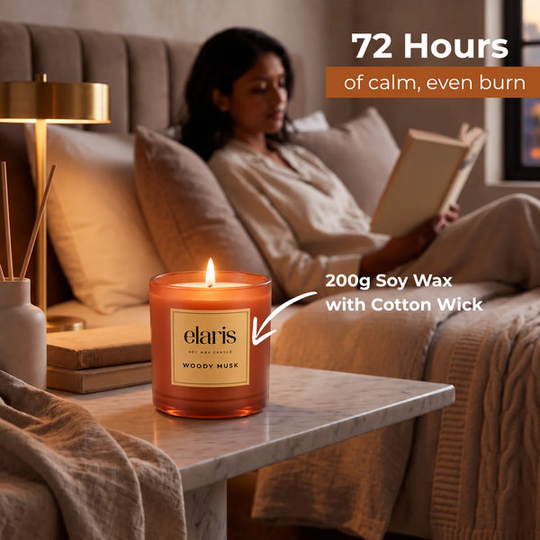 Elaris Woody Musk Scented Candle