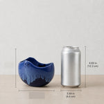 Elaris Cobalt Crescent Handcrafted Ceramic Vase - Small