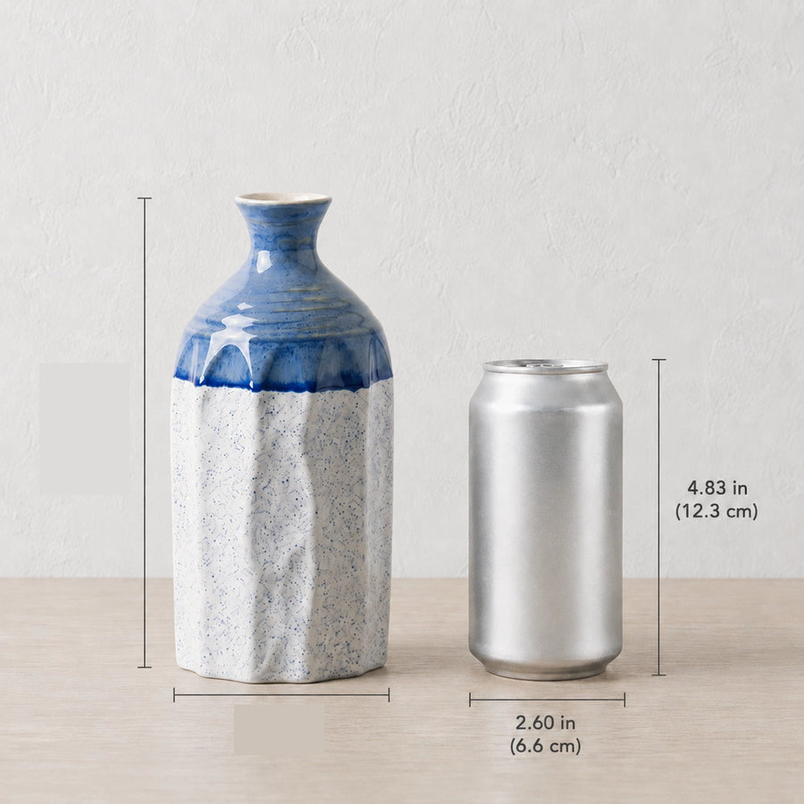 Elaris Fluted Bottle Handcrafted Ceramic Vase