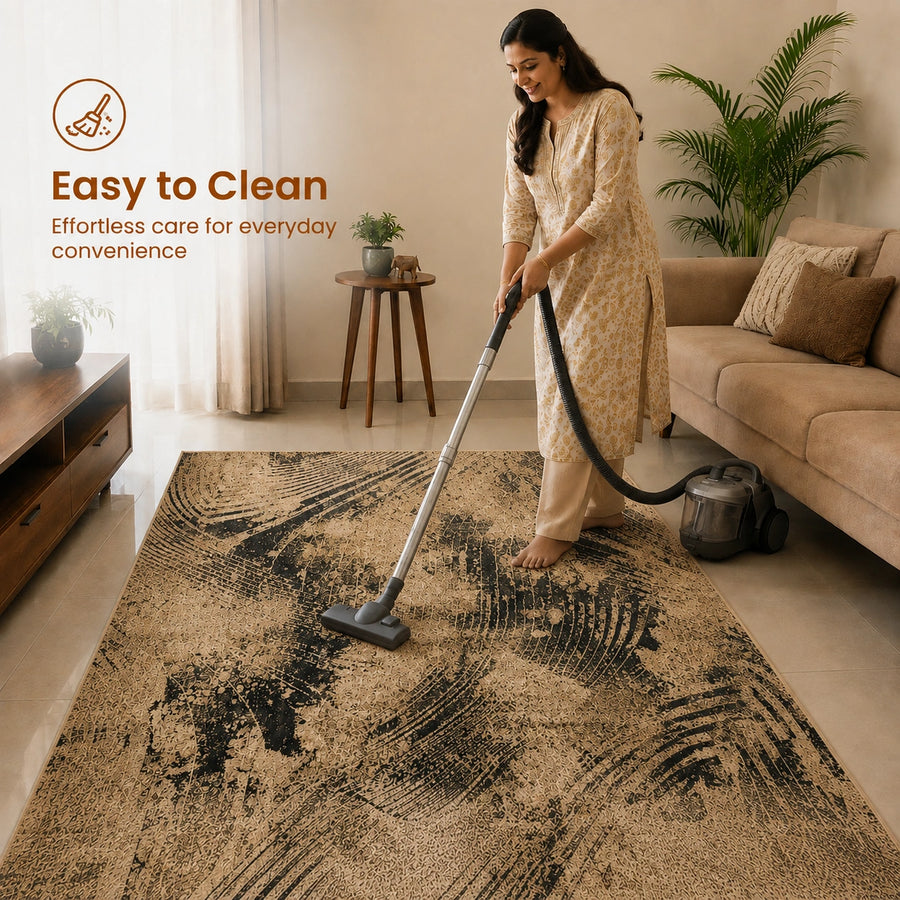 Elaris Beige Rake Texture Carpet