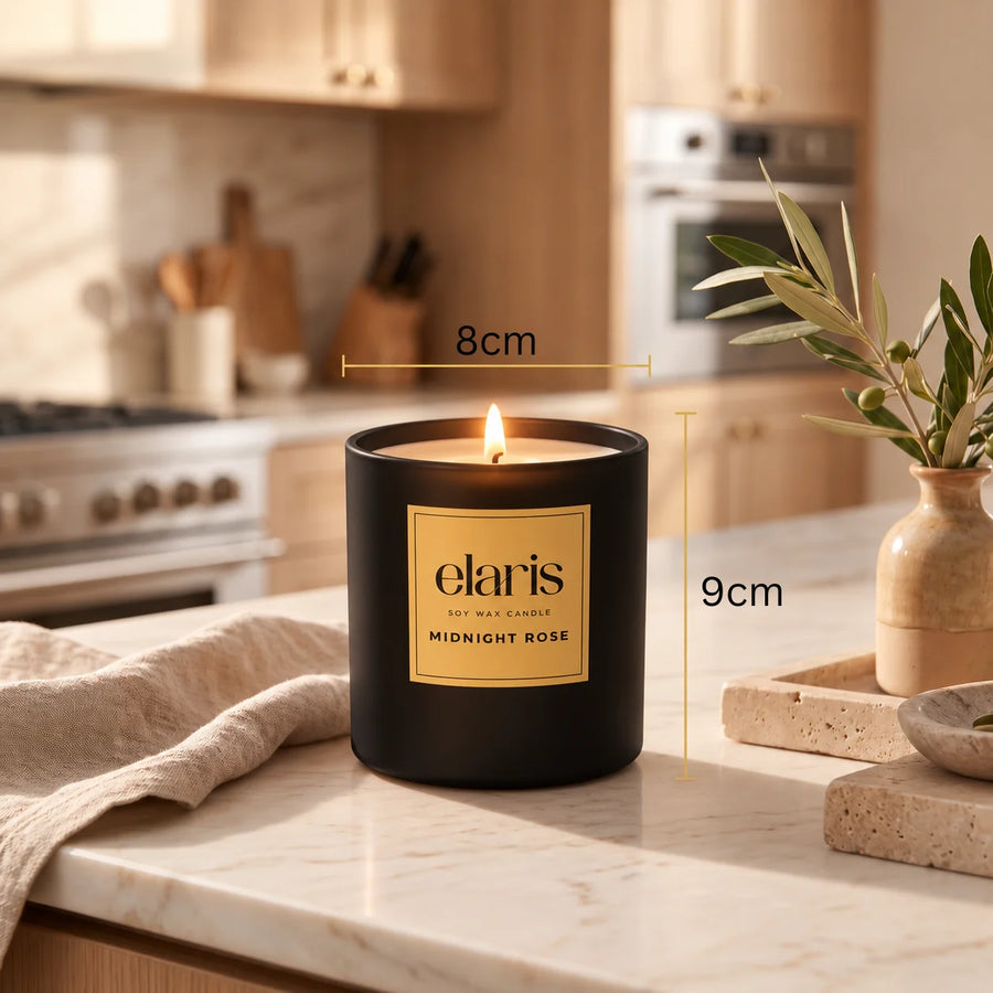 Elaris Midnight Rose Scented Candle