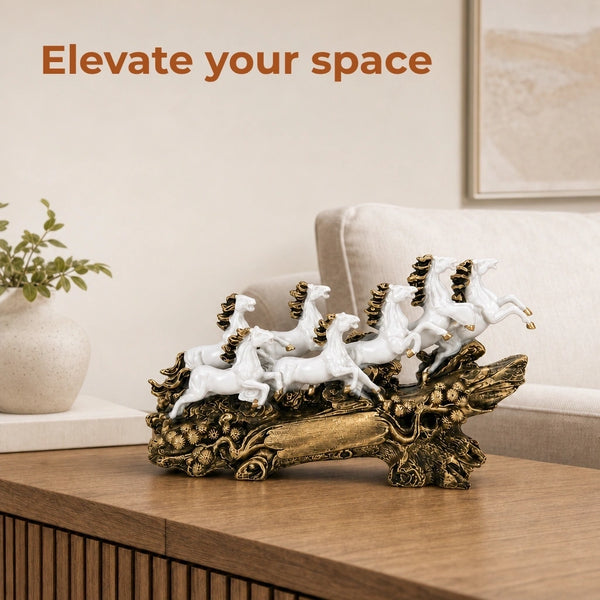 Elaris Seven Running Horses Showpiece - Artistic Equestrian