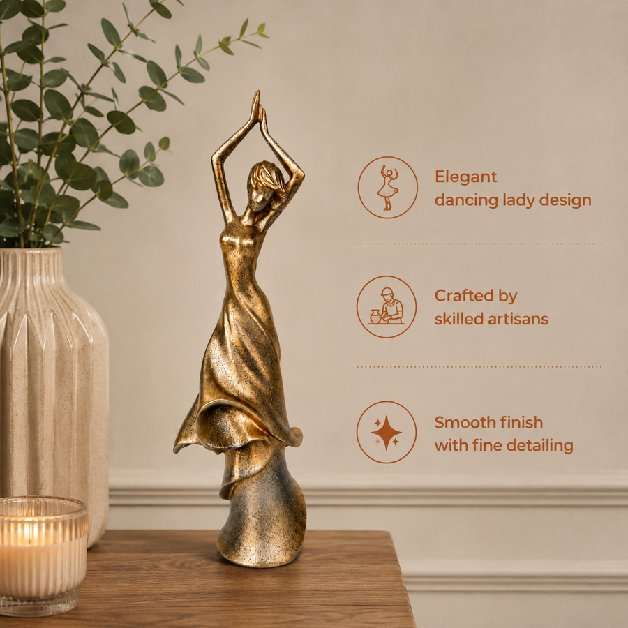Elaris Dancing Lady Showpiece - Elegant Contemporary Finish