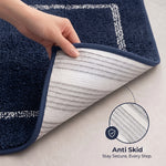 Geometric Border Design Anti Slip Bath Mat, 40 x 60 cm