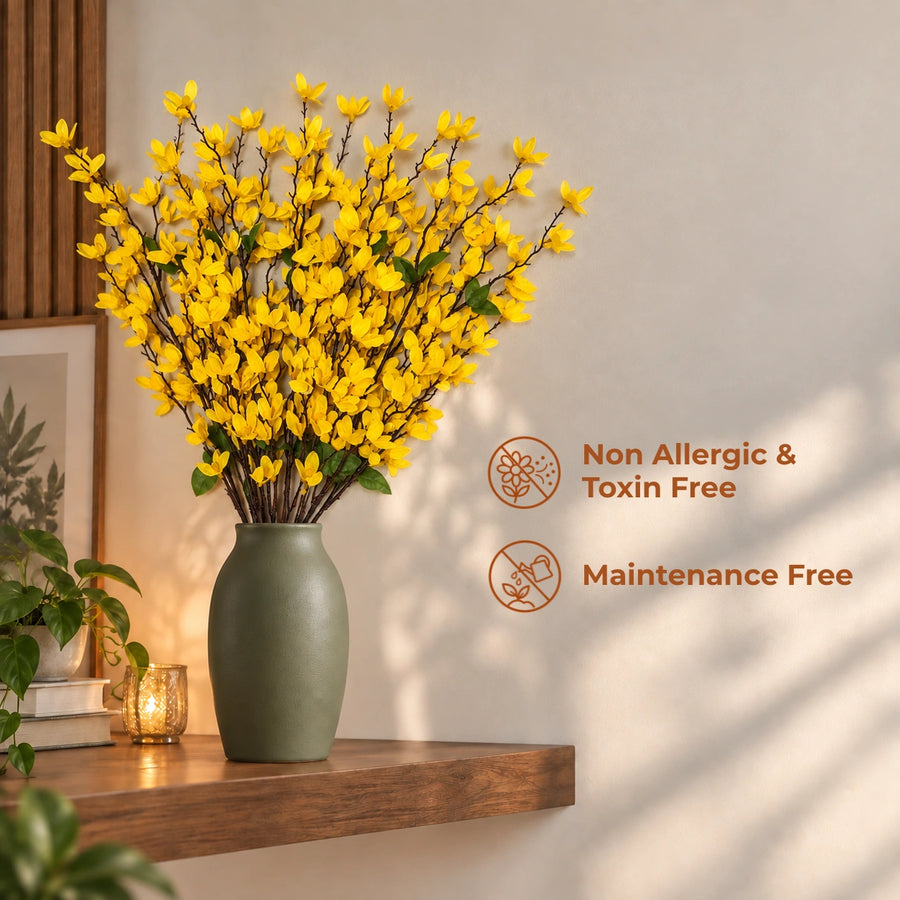 Elaris Everbloom Yellow Forsythia – Single Stem, 60cm