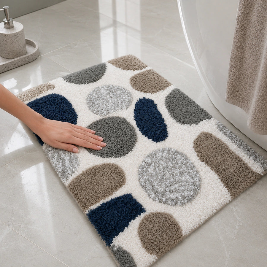 Modern Pebbled Mosaic Anti Slip Bath Mat, 40 x 60 cm