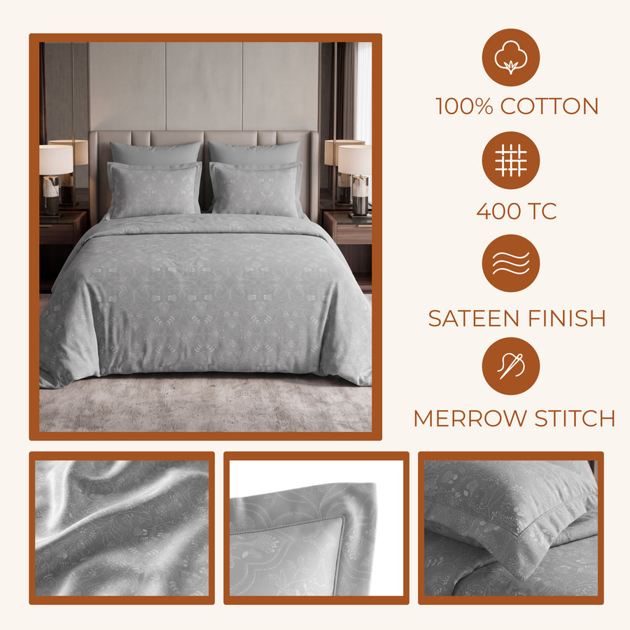 Medallion Bloom King Flat 100% Cotton Bedsheet Set