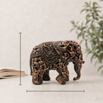 Elaris Tribal Art Elephant Showpiece - Heritage Bronze Finish