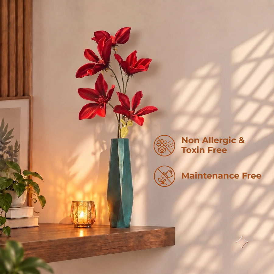 Elaris Everbloom Red Lily – Single Stem, 80cm | EVA Foam
