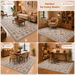 Classic Persian Print Anti-skid Washable Carpet 3x5 ft
